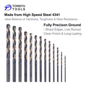 13 cái HSS khoan <span class=keywords><strong>bit</strong></span> thiết lập 1/16 "để 1/4", 135 ° chia điểm SAE <span class=keywords><strong>jobber</strong></span> Twist <span class=keywords><strong>Bit</strong></span> Kit cho kim loại cứng gang PVC gỗ trong hộp kim loại - Product Image 5