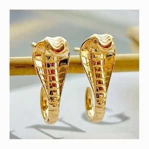 Bijoux Xinfly mignons, or véritable 18 carats, 6,3 mm * 15 mm, boucles d'oreilles serpent pour enfants et femmes - Product Image 1