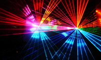 Projecteur laser d'intérieur 5W RGB avec mode son automatique, microphone intégré et rythme musical pour fêtes