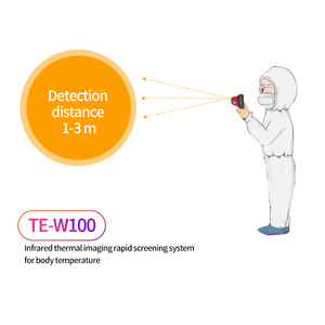 ลดราคา TE-W100 เครื่องวัดอุณหภูมิแบบอินฟราเรดแบบไม่สัมผัสชนิดมือถือ ภาพความร้อน 160x120 ความไว 0.06 ช่วงสี 4 สี - Product Image 1