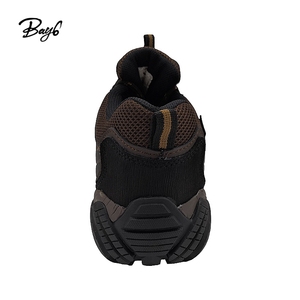 Chaussettes imperméables à bout en fibre de verre Chaussures de sécurité <span class=keywords><strong>pour</strong></span> le sport marron supérieur en maille d'air en microfibre Saffiano - Product Image 3