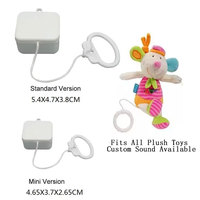 Kotak Suara Mini Custom yang Dapat Direkam dengan Tali Tarik, Tombol Perekam Suara untuk Boneka dan Mainan Plush