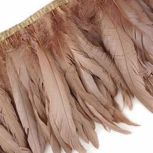 Cinta de tela de costura naranja tostado, adorno de flecos de plumas para manualidades Diy, ropa, vestido, disfraz, sombrero, accesorio, fiesta, hogar, decoración de boda - Product Image 2