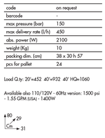 Nettoyeur haute pression LAVOR Space 2100W 150 bars pour usage domestique, machine de lavage automatique de voitures, machine de lavage de vélos