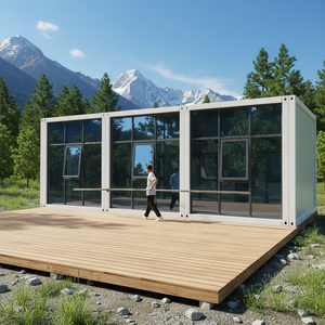 Casa Contenedor Plana Impermeable e Ignífuga de 20 pies, Panel Sándwich, Edificio Prefabricado para Dormitorios u Oficinas, Hogar Desmontable - Product Image 1