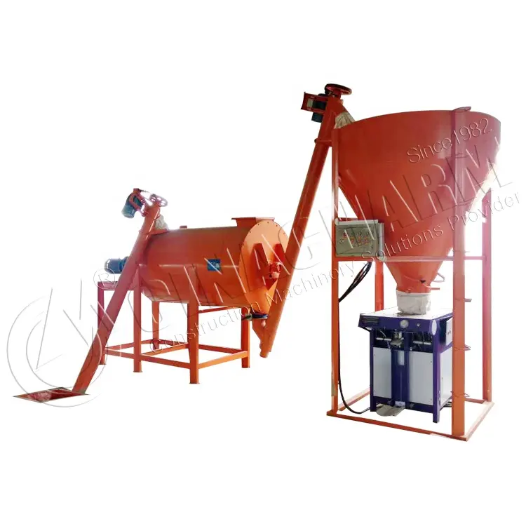 Production Line Supplier Semi-automatic Mixing Plant Equipment Station Mixer Dry Mortar Machines Price