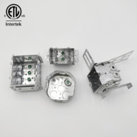 Boîte de jonction électrique métallique octogonale canadienne CETL de 4 pouces, intérieure, profondeur 1-1/2'', boîte à interrupteur, niveau de protection IP65 - 54151-K