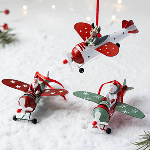 Adornos Colgantes para Árbol de Navidad DAMAI, Santa Claus, Reno y Avión, Decoraciones Navideñas - Product Image 1