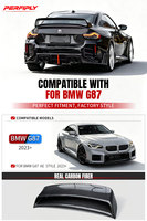 Aileron arrière en fibre de carbone poli Perfiply pour BMW M2 G87 2017-2019, type bec de canard