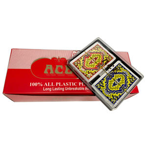 Jeu de cartes pour <span class=keywords><strong>Poker</strong></span>, tout en plastique, pochoirs étanches, rouge et noir, cartes de <span class=keywords><strong>Poker</strong></span>, nouvelle collection 100% - Product Image 4