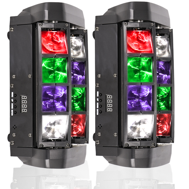 Mini Led 8x3w Spider Light Rgbw Dmx512 Led Spider Moving Head Beam Light Used in Dj Disco Bar Ktv Stage Lighting