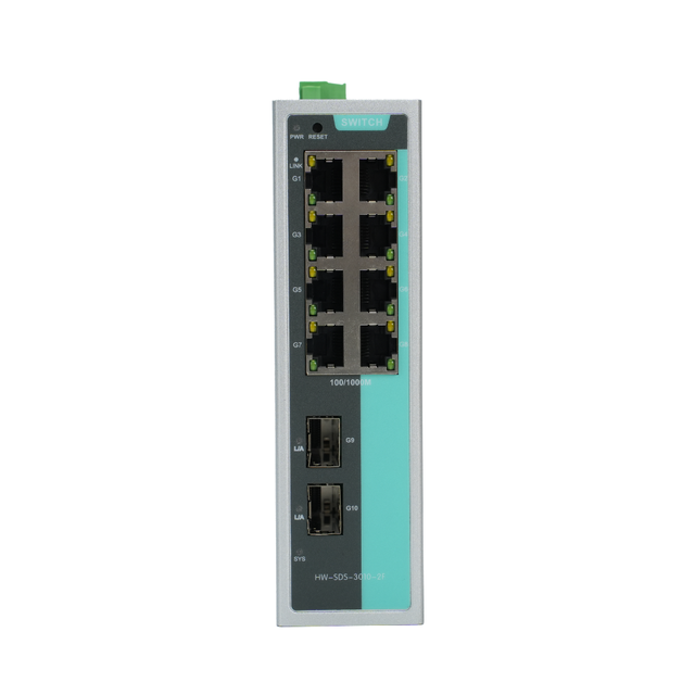 10 Ports Industrial Gigabit Smart Web Managed Ethernet Switch RJ45 SFP Non-PoE Network Switch
