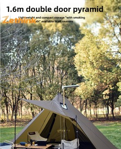 Tente pyramidale camouflage quatre saisons ultralégère à double porte ZT-015 en tissu nylon enduit de silicone 20D pour l'extérieur - Product Image 5