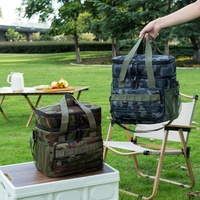 Sac isotherme en tissu Oxford de style pastoral et campagnard, avec doublure en feuille d'aluminium épaissie, grande capacité, pour le commerce transfrontalier
