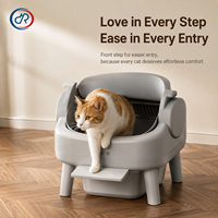 SIMITIPET Bac à litière pour chat automatique intelligent à nettoyage automatique, ouverture supérieure, fonctionnement silencieux, anti-odeurs, robot litière pour chat avec pédale frontale