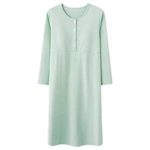 Robe de <span class=keywords><strong>maternité</strong></span> en modal pour femme enceinte, chemise de nuit ample à manches longues printemps-automne pour l'<span class=keywords><strong>allaitement</strong></span>, vente en gros - Product Image 2