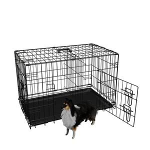 Cage pour chien, grande cage pour chien de 48 pouces avec diviseur et plateau en plastique étanche, cage en fil métallique pliable à double porte pour intérieur - Product Image 3