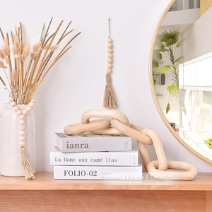 Cadena <span class=keywords><strong>de</strong></span> eslabones <span class=keywords><strong>de</strong></span> <span class=keywords><strong>madera</strong></span> decorativa, cadena <span class=keywords><strong>de</strong></span> eslabones <span class=keywords><strong>de</strong></span> <span class=keywords><strong>madera</strong></span> estilo bohemio tallado <span class=keywords><strong>a</strong></span> <span class=keywords><strong>mano</strong></span>, estilo rústico - Product Image 3
