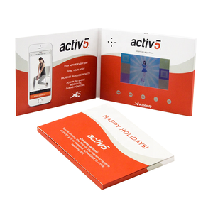 Nouvelles cartes de remerciement personnalisées avec logo, <span class=keywords><strong>catalogue</strong></span> d'écran de vœux <span class=keywords><strong>pour</strong></span> promotion commerciale, carte postale, livret vidéo - Product Image 1