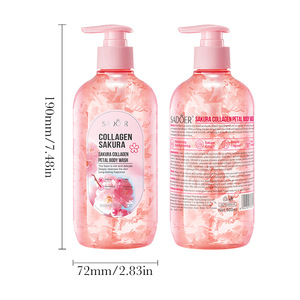 Crème de bain hydratante et nourrissante au parfum longue durée de fleurs de cerisier Sakura, gel douche au collagène pour femmes - Product Image 5