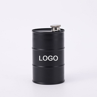 Gourde à logo personnalisé, bonne étanchéité, forme baril, pour vin, bière, liqueur, whisky, camping en plein air