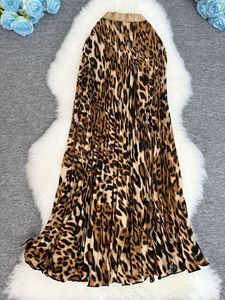 <span class=keywords><strong>Jupe</strong></span> midi plissée à pois, classique et polyvalente, taille haute amincissante, bord ondulé élégant, coupe trapèze - Product Image 6