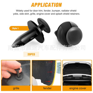 Juego de 60 Clips de Retención Winning Journey, Sujetadores de Plástico para Vehículos Jeep, Chrysler, Ford y GMC con Herramienta - Product Image 5