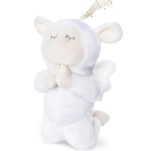Yingii industrie unisexe priant en peluche d'agneau en peluche blanc en peluche Animal de <span class=keywords><strong>dessin</strong></span> <span class=keywords><strong>animé</strong></span> <span class=keywords><strong>pour</strong></span> petits garçons filles en peluche prière agneau jouet - Product Image 1