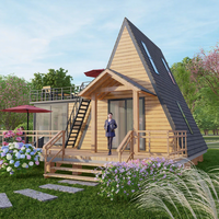 Conteneur extensible en forme de maison triangulaire détachable pour usage de bureau, pour hôtel, villa, entrepôt