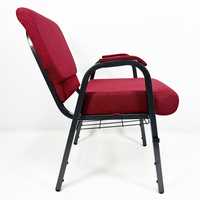 Chaise d'église, de conférence, d'événement, de prière, empilable, à emboîtement, en métal rembourrée, vente chaude en usine