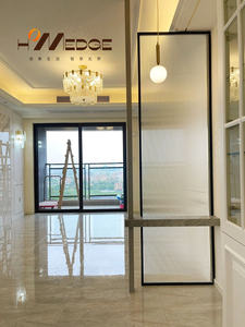 Pantalla de partición de madera Changhong, puerta de entrada, puerta opuesta, red, crema roja, muebles de sala de estar, gabinete de partición de porche moderno - Product Image 6