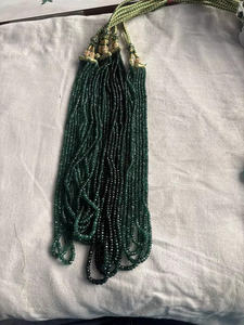 Cuentas de Esmeralda Natural Facetadas y Pulimentadas, Piedras Preciosas Sueltas de 11 Quilates, 18 Pulgadas, Diseño Antiguo para Joyería al por Mayor, Color Verde - Product Image 6