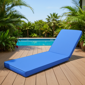 Cojín Azul para Tumbona, 72 x 21 x 3 Pulgadas, Impermeable, Resistente a la Decoloración, para Patio, Piscina, Terraza - Product Image 2