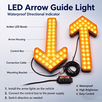Feu de signalisation LED pour camion, clignotant directionnel, lampe à flèche jaune télécommandée, alimentation secteur haute intensité