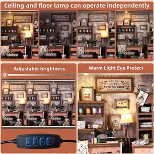 Kit de maison de poupée en bois suspendue DIY, luxueux et écologique, avec miniatures - Jouet fait main pour cadeaux familiaux (pas de colle nécessaire) - Product Image 3