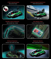 Karting Kupao Aurora Plus con Motor de Gasolina de 270cc, 75km/h, para Adultos y Adolescentes, Alquiler Comercial, Asiento y Pedales Ajustables