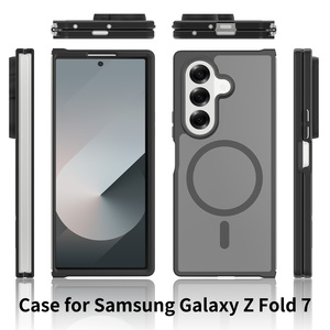 Đối Với Samsung Z Gấp 7 TPU Frosted Không Dây Sạc Điện Thoại Từ Trường Hợp Bảo Vệ Màn Hình Kinh Doanh Chống Sốc-Frosted Di Động Bìa - Product Image 6