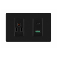 Prise d'interrupteur mural de haute qualité Prise simple 3 pôles et prise USB + prise TYPE-C Prise de charge USB