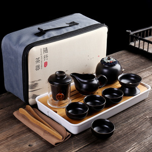 ชุดน้ำชาจีน ชุดกงฟู ชุดกาน้ำชาพกพา พร้อมที่กรองชา บรรจุในถุงของขวัญ - Product Image 6