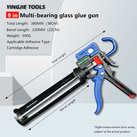Pistola de calafateo manual de alta resistencia con barril giratorio 360° para sellador de silicona, grado industrial, OEM personalizable, herramienta de construcción DIY