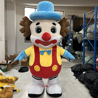 Costume de Mascotte Gonflable Clown Maléfique Horreur Sanglante, Tenue en Peluche Douce Personnage Pennywise pour Fête Thème Carnaval Événement Halloween