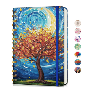 Carnet de notes/agenda A5 personnalisé 2026 à spirale, couverture rigide, avec feuilles mobiles et bande élastique – Vente en gros - Product Image 1