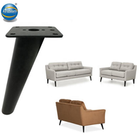 Pieds de table en acier personnalisés de 7 pouces Pieds de canapé en métal inclinables au design minimaliste pour le salon, la maison, le bureau, la ferme et l'hôpital