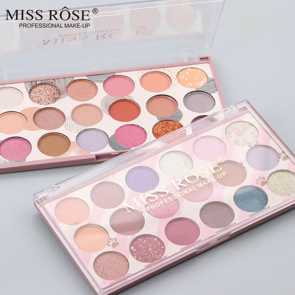 Missrose อายแชโดว์แวววาวขนาดเล็ก18สี,เครื่องสำอางสำหรับแต่งเวทีอายแชโดว์มีประกายวิบวับประกายวิบวับ