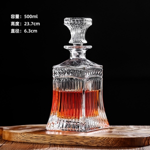 500ml Design personalizzato personalizzato Super vuoto <span class=keywords><strong>Whisky</strong></span> Decanter Set di liquori bicchieri di vino vetro inciso <span class=keywords><strong>Whisky</strong></span> - Product Image 5