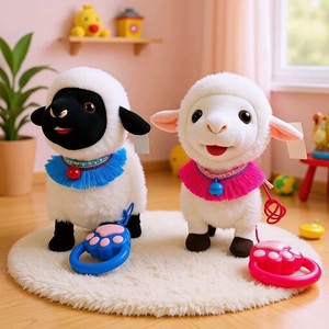 Juguete <span class=keywords><strong>de</strong></span> Peluche <span class=keywords><strong>de</strong></span> Oveja Súper Suave Simulada, Muñeco <span class=keywords><strong>de</strong></span> Oveja Andante con Motor, Juguete <span class=keywords><strong>de</strong></span> Peluche Controlado por Cable - Product Image 4