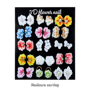 30 piezas de <span class=keywords><strong>flores</strong></span> <span class=keywords><strong>acrílicas</strong></span> hechas a mano decoración de <span class=keywords><strong>uñas</strong></span> diseño de <span class=keywords><strong>flores</strong></span> de mariposa <span class=keywords><strong>con</strong></span> diamantes de imitación encanto Cristal Tallado DIY manicura - Product Image 3