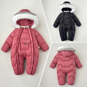 Combinaison d'hiver épaissie pour garçons et filles, tenue chaude pour l'extérieur, combinaison pour filles - Product Image 3