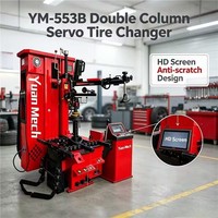 YM-553B Çift Kolon Servo Lastik Değiştirme Makinesi 13-30 İnç HD Ekran Üçlü Silindir Yardımcı Kol CE Sertifikalı Otomobil/SUV Lastikleri 14 Ay Garantili