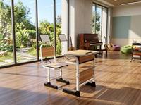 Conjunto de Escritorio y Silla Ajustables en Altura, Simple y Moderno, para Estudiantes, Muebles Escolares Ecológicos y Duraderos